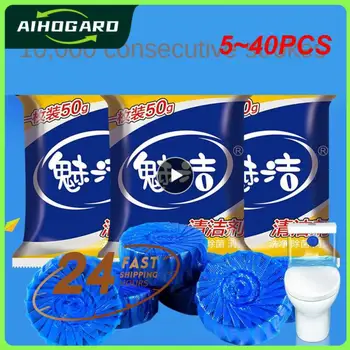  5~40PCS Automático do Limpador de vaso Sanitário Efervescente Tablet Rápido Removedor de Urina Mancha de Desodorante Amarelo Sujeira Wc Ferramentas de Limpeza
