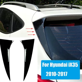  Traseira do carro da Janela Lateral Spoiler Janela asa Para Hyundai iX35 2010 - 2017 ABS Preto brilhante Traseiro Spoiler Canard Divisor de Auto