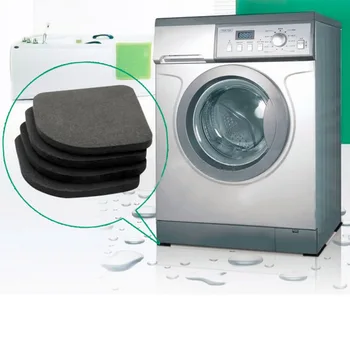  4pcs Multifuncional Frigorífico Anti-vibração Pad Tapete Para Máquina de Lavar Almofadas de Choque Não-derrapante Esteiras Conjunto de Acessórios de casa de Banho