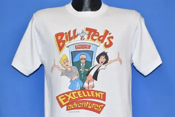  90 Bill e Ted Excelente Aventuras dos desenhos animados de TV T-shirt