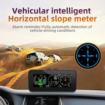  Head Up Display a Velocidade de Inclinação Medidor Digital GPS M60 Inclinômetro Carro HUD Bússola de excesso de velocidade Alarme Fora da Estrada Acessórios do Velocímetro