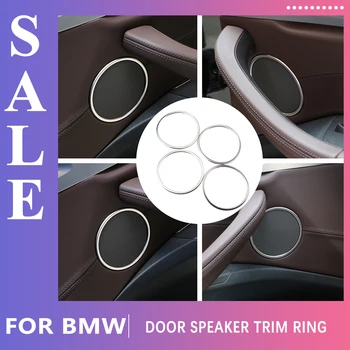  Para BMW X3 X4 G01 G02 18-21 Inoxidável Preto Porta do Carro Falante Decorar a Tampa da Guarnição da Porta de alto-Falantes Estéreo de Cobre